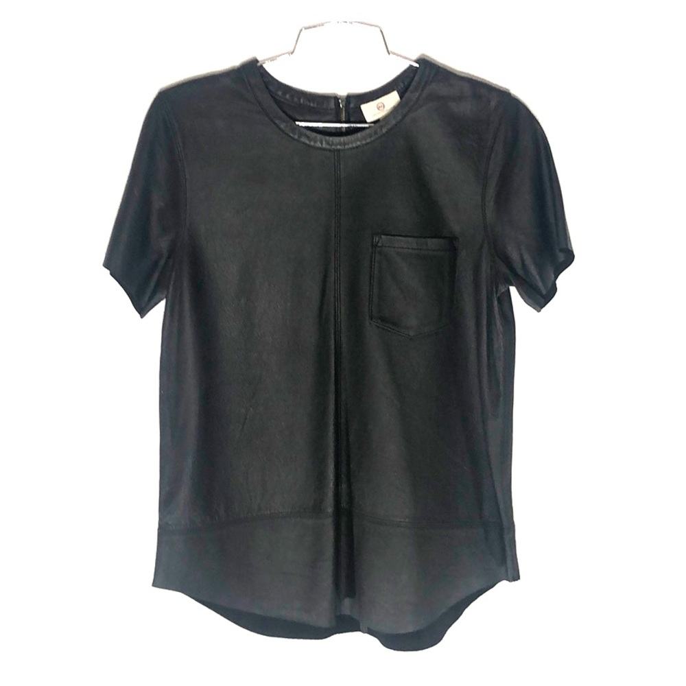 AG Black Leather Top